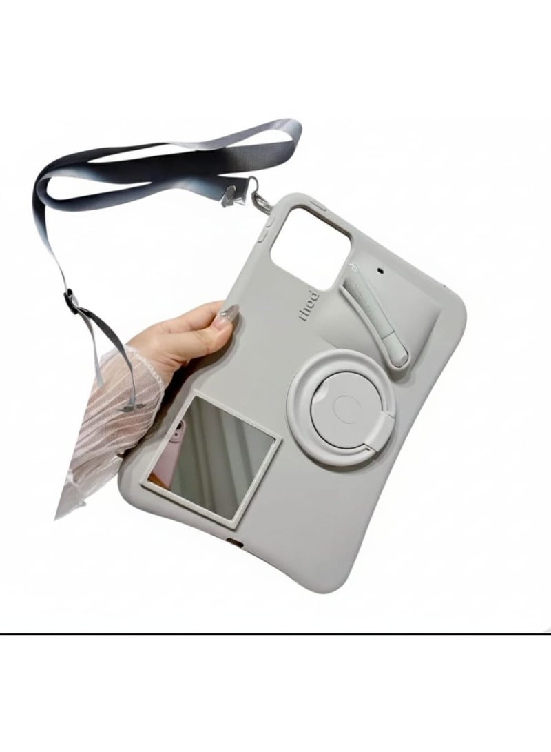 rhode 3D Lipstick Make-up Silicone Case For iPad Air 11 Inch 7th/6th Generation (M3/M2) 2025/2024, for iPad Air 5th/4th Generation Case  2022/2020 (lip Gloss + Rope included) - Image 2